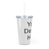Plastic Tumbler with Straw