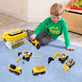 DIY Take-Apart Trucks Construction Vehicles Excavators DIY Building Educational Gift Toys for Boys Girls Age 3 4 5 (104PCS)
