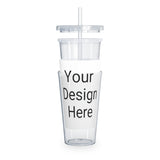 Plastic Tumbler with Straw