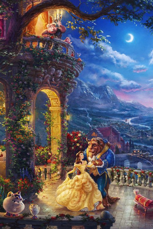 Disney Beauty and the Beast Diamond Painting, Completed, Disney Princess,  Diamond Art, Belle, Beast, Unframed 