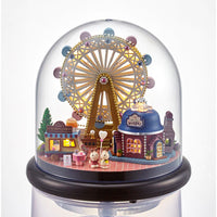 DIY Dollhouse Happiness Ferris Wheel Light Box Miniature Assemble Kits
