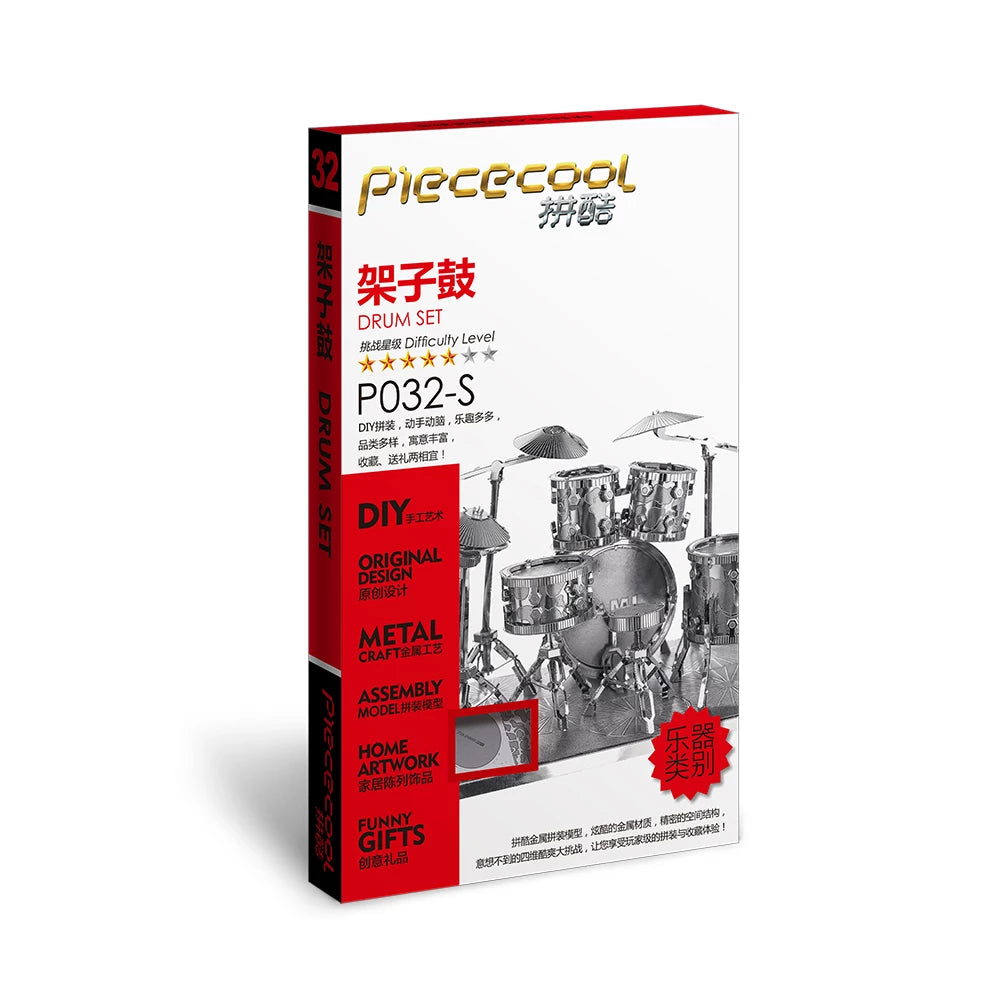 DIY Metal Model Drum Set Assembly Model Kits