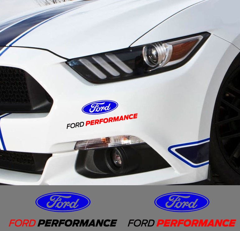 Ford Performance Logo Vinyl Decal Sticker for Front Bumper | KNL GiftShop