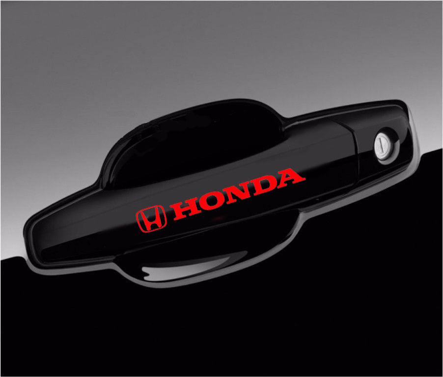 Honda Decal For Wheels, Door Handle and Mirror Logo Vinyl Stickers Graphics  (8 pieces)