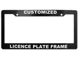 Black License Plate Frame  Custom Personalize Text (Fits United State and Canadian Vehicle)