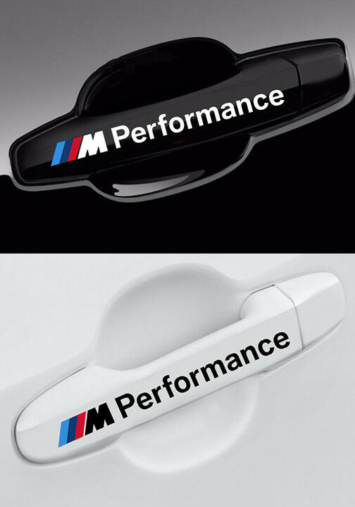 BMW M Performance Vinyl Decal fits Wheel, Mirror, Door Handles (4 pieces  set)