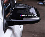 BMW M Performance Vinyl Decal fits Wheel, Mirror, Door Handles (8 pieces set)